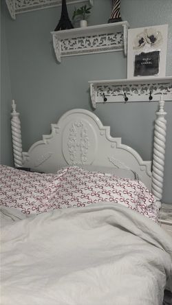 Full-Size Bed Frame with Headboard – Solid Real Wood – Custom Built