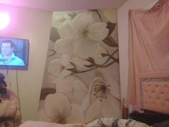 Floral painting canvas