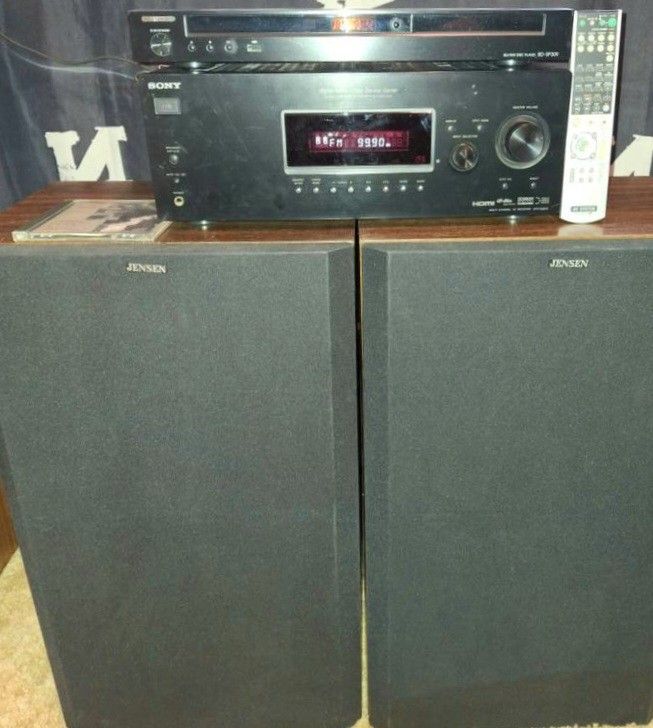 Receiver and 12 in. Speakers ,Blu-ray Player