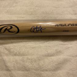 C.J Abrams Of The Washington Nationals Autograph Bat