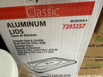Full pan aluminum lids