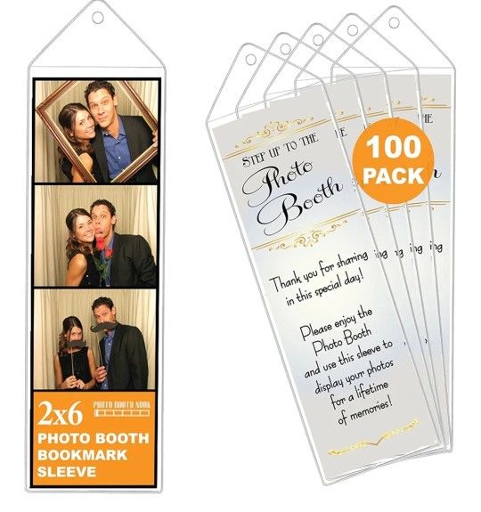 100 Pack Photo Booth Sleeves