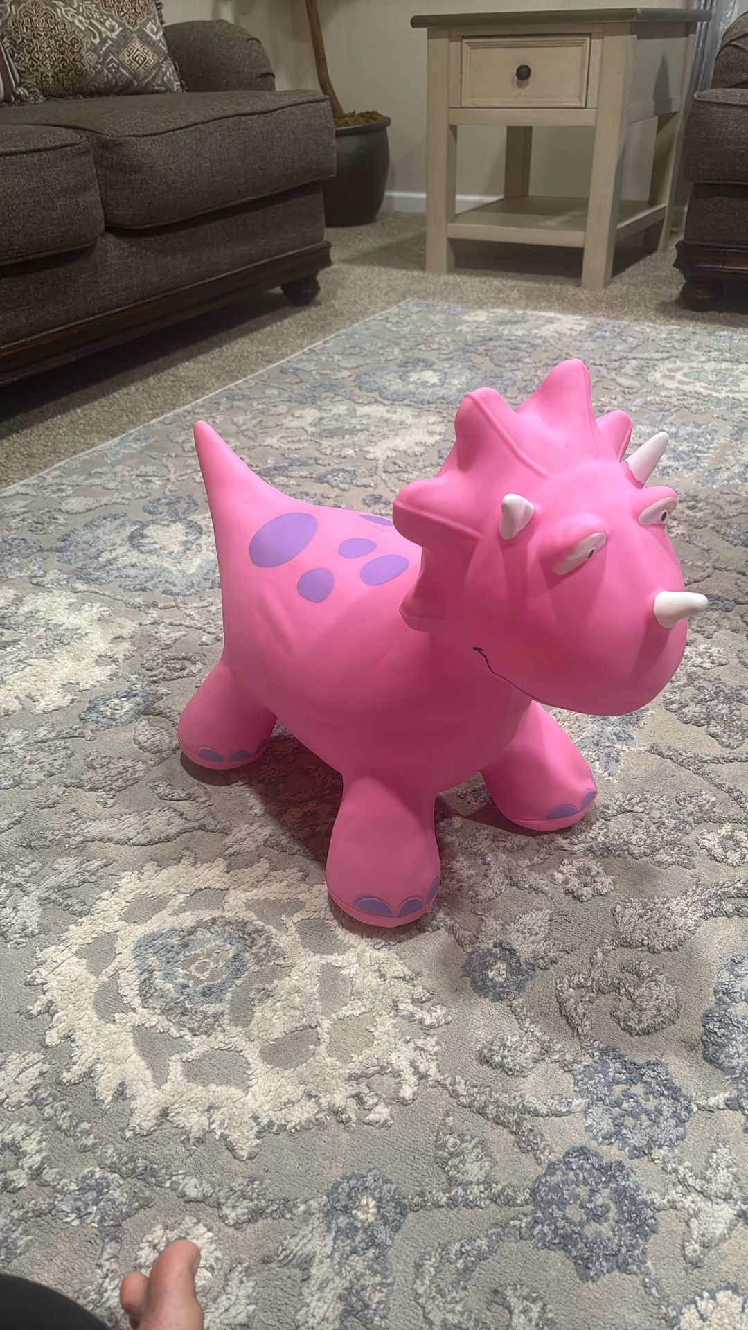 Pink “bounce buddies” Dinosaur