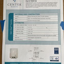 Centek marine industries Exhaust Water / gas Separator