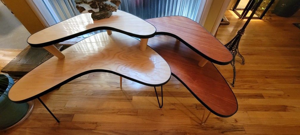 MCM Style Boomerang End Tables