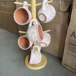 Set De 8 Tazas Mas Base $60.00