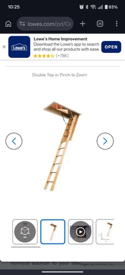 Century wood folding attic ladder
