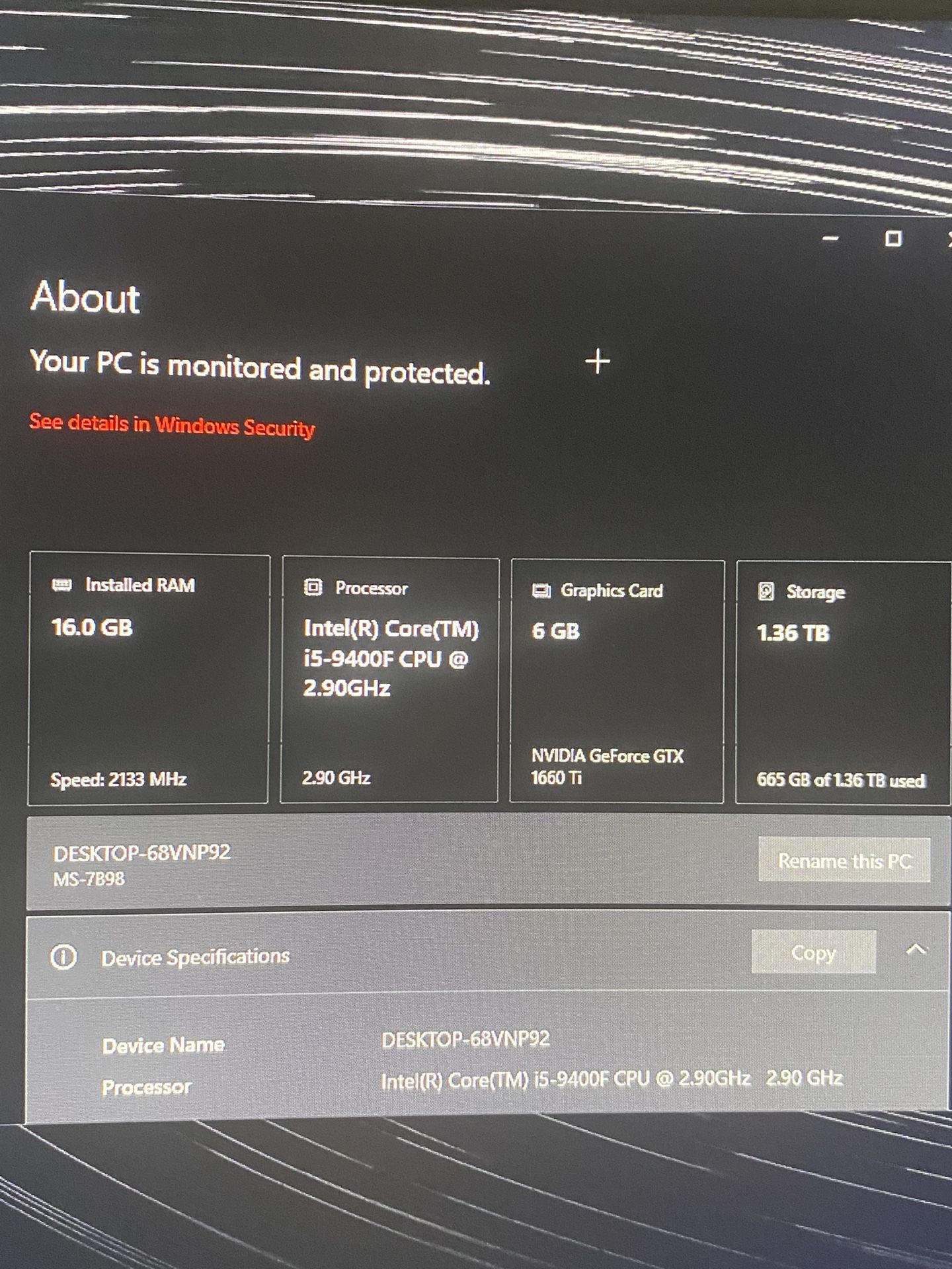 💻 Full Gaming Setup for Sale – GTX 1660 Ti | i5-9400F | 16GB RAM | SSD + HDD | Samsung Monitor + Gaming Chair