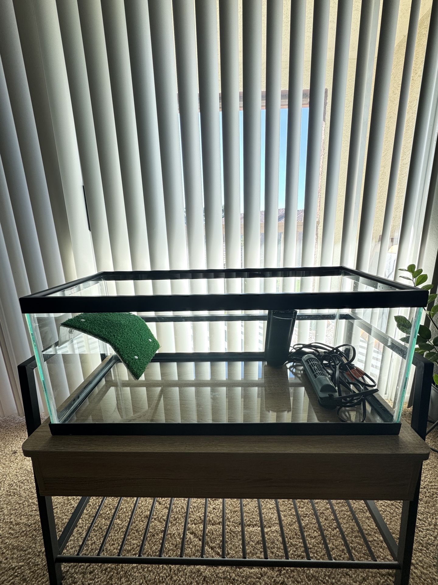 Turtle Pet Aquarium Tank And Accessories