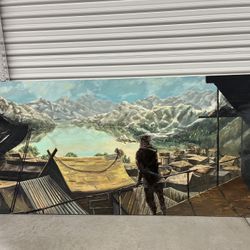 Beautiful Large Original modern Art 6ft x 3ft signed