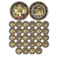 30Pcs Put on The Whole Armor of God Coin Double-Sided Metal Coin