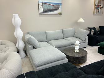 🛑SALE! New Grey Cloud Sectional Couch 4pc