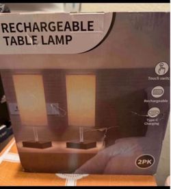 12" Small rechargeable table lamps (2 pack)