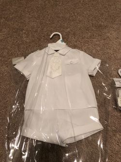 Baby boy baptism outfit