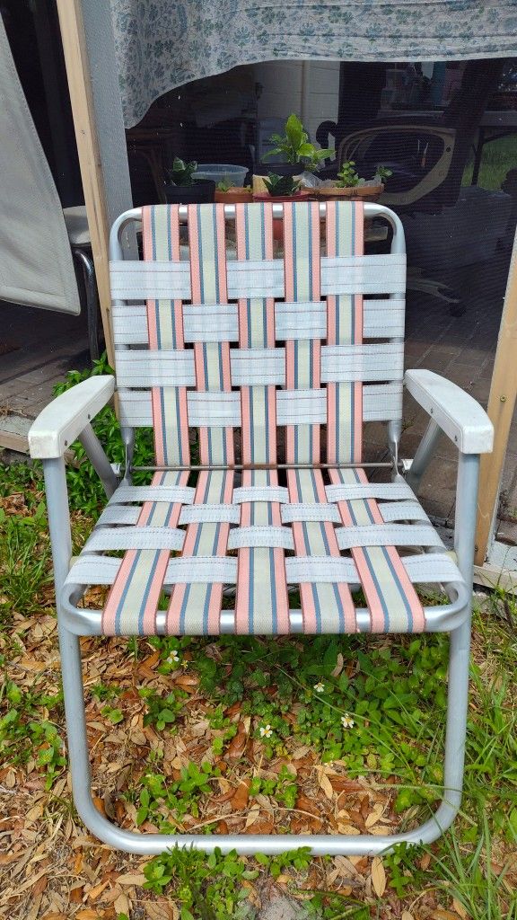 1960s Era Aluminum Folding Chair