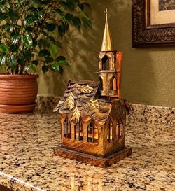 Vintage copper church music decor
