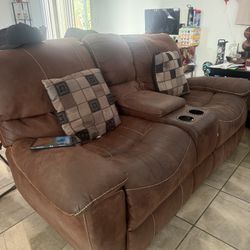 RECLINER SOFA SET & DINING TABLE/CHAIRS