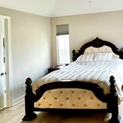 Signature designed solid wood King bed set
