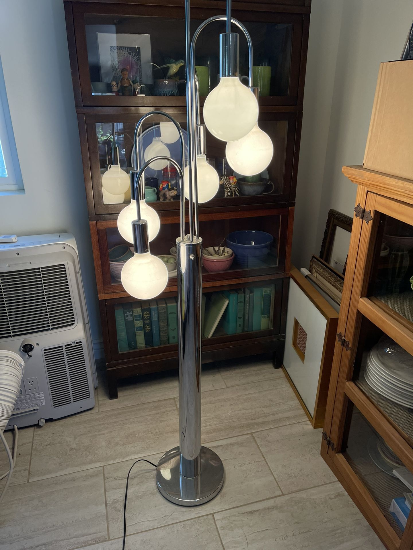Mid Century Modern Vintage Chrome Waterfall Lamp Sonneman MCM