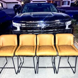 Bar Stool Set Of 4 Whiskey Brown $125 Brand New