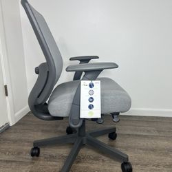 Serta SitTrue Rayne Ergonomic Mesh/Fabric Mid-Back Task Office Chair, Gray -NEW
