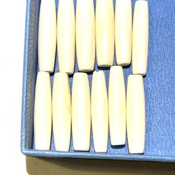 Hair Pipe 23mm Beads 12 In All