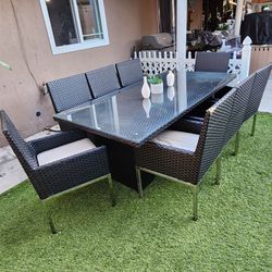New Patio set/ Outdoor Furniture Dining Table And 8 Chairs