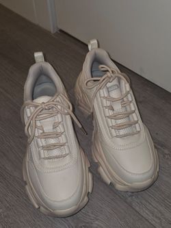 Beige Platform Sneakers- US Womens 9