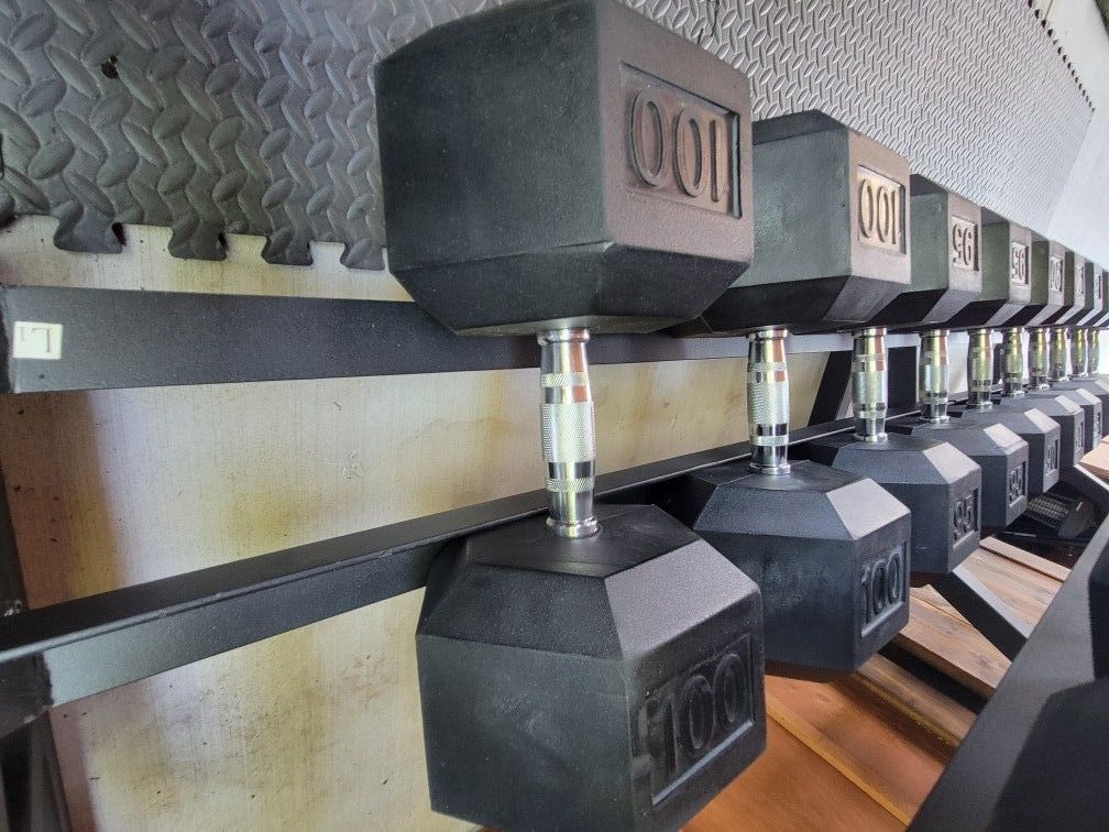 Dumbbells By Troy Barbell VTX 55lbs To 100lbs Total Of 1550lbs