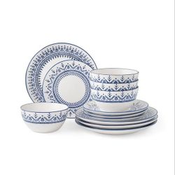 Member's Mark 12-Piece Stoneware Holiday Dinnerware Set