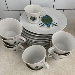 Vintage Georges Briard Balloon Cup & Plate Set – 10 Sets