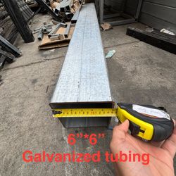 Galvanized Tubing 6'' x 6'' x 20ft 7guage