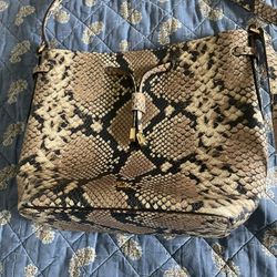 Lauren Ralph Lauren Drawstring Bucket Bag Black, Brown Animal