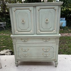 Vintage Mount Airy Highboy in Gorgeous Pale Green