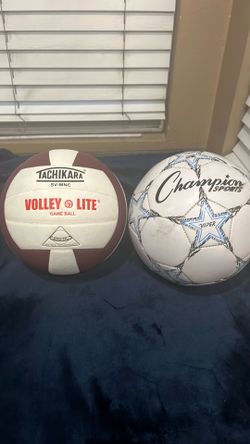 2-pack soccher ball tachikara and champion (brand new tachikara)both 30 dollars