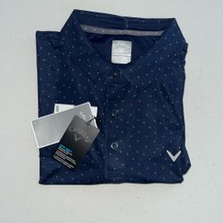 Callaway Opti Dri Men’s Golf Polo Size XL Navy Blue