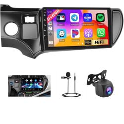 Upgrade Android 15 Car Radio for Toyota Prius 2012-2014: 2G+64G Car Stereo with Wireless Carplay Android Auto HiFi, 9 inch Touch Screen with Bluetooth