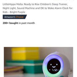LittleHippo Mella: Ready to Rise Children's Sleep Trainer, Night Light,