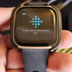 Smart Watch Fitbit Versa2 Rose Gold With Black Band