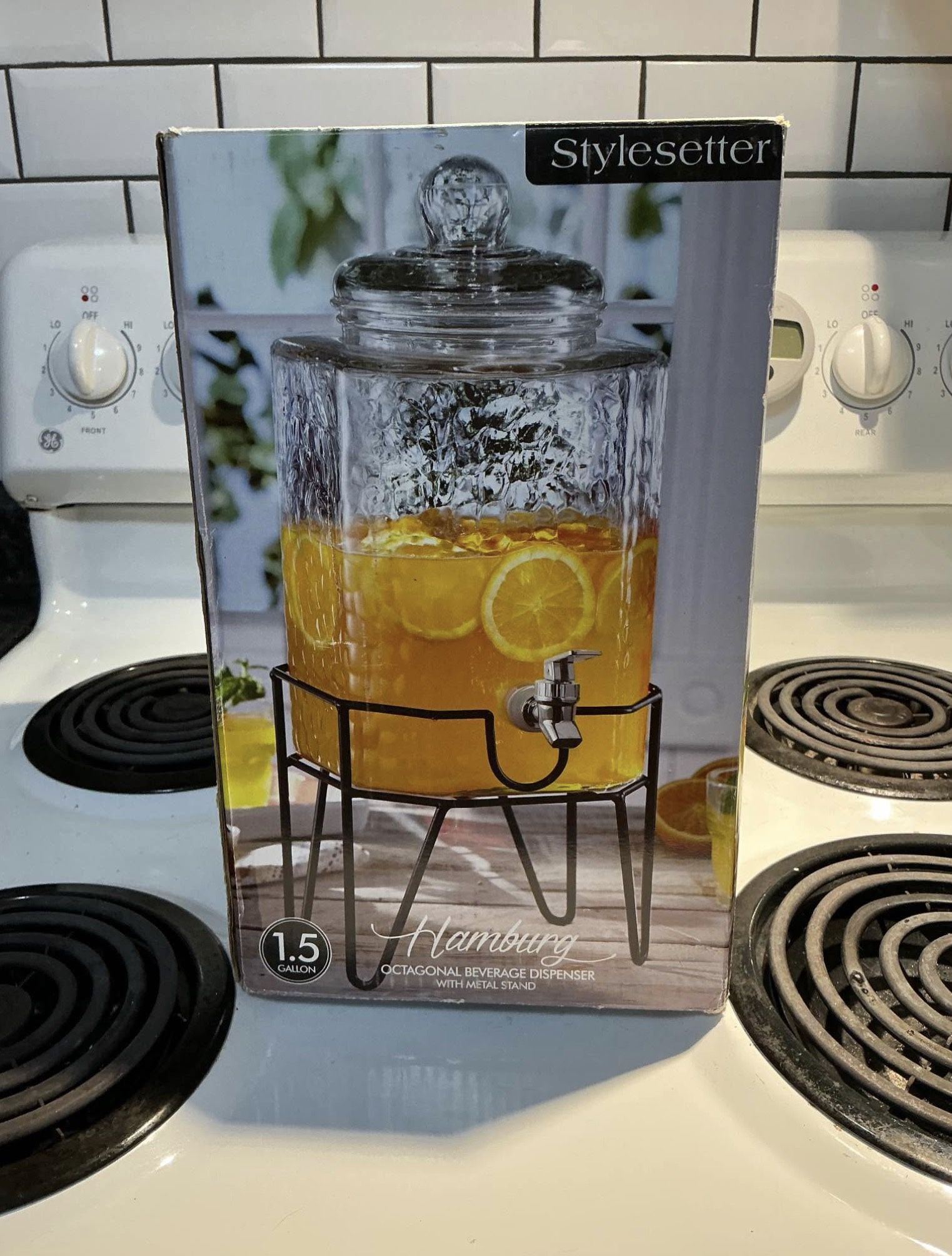 1.5 Gallon Glass Drink Dispenser