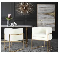 TOV Furniture Velvet Dining Chairs - Like New 