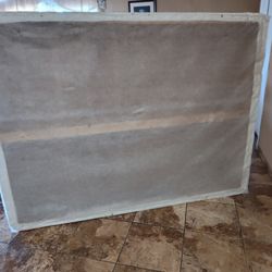 Box Spring And Brand New Universal Metal Bed Frame 