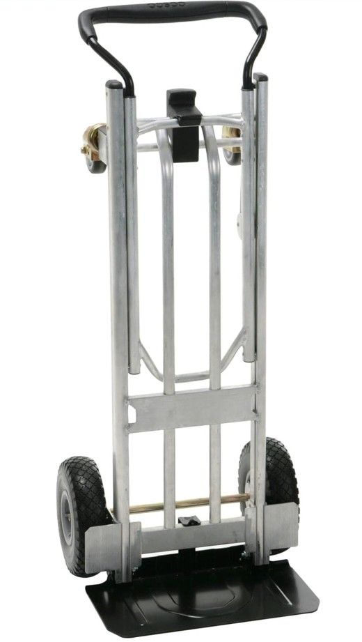 COSCO 12243ASB1E 3-in-1 Folding Series Hand Truck Platform Cart with Flat-Free Wheels, 800 lb/1000 lb Capacity, Aluminum/Black USED, WORKS PERFECTLY