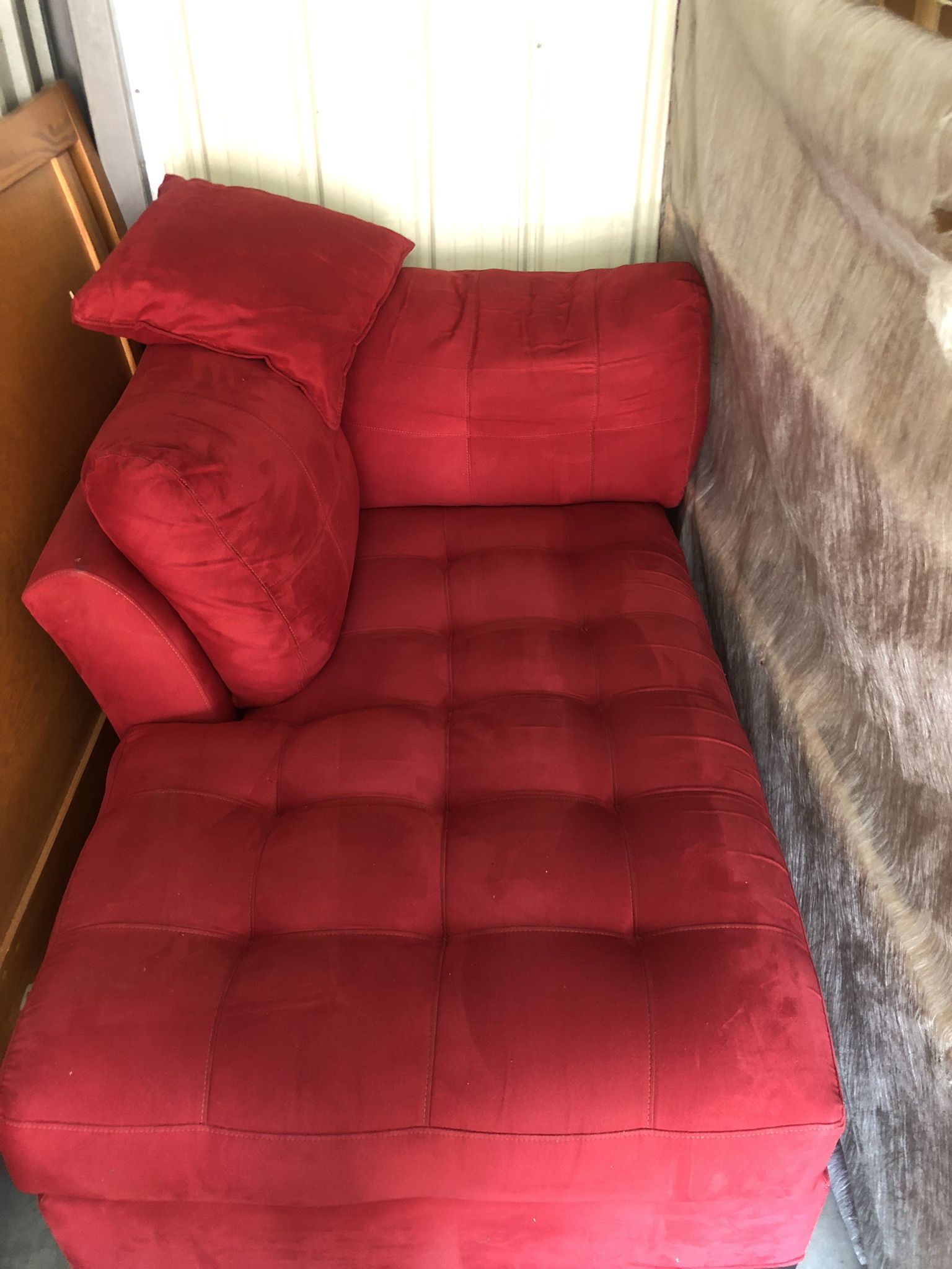 Red Suede/Valor Couch