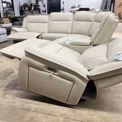 Double Deal Power Reclining Leather Sectional Couch Set 👉 PLEASE ASK FOR JON GREEN WHEN YOU ARRIVE!