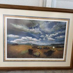 Professionally matted and framed artwork