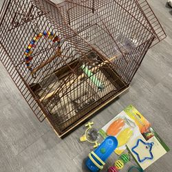 Beautiful Birdcage With Extras For 2 Birds 