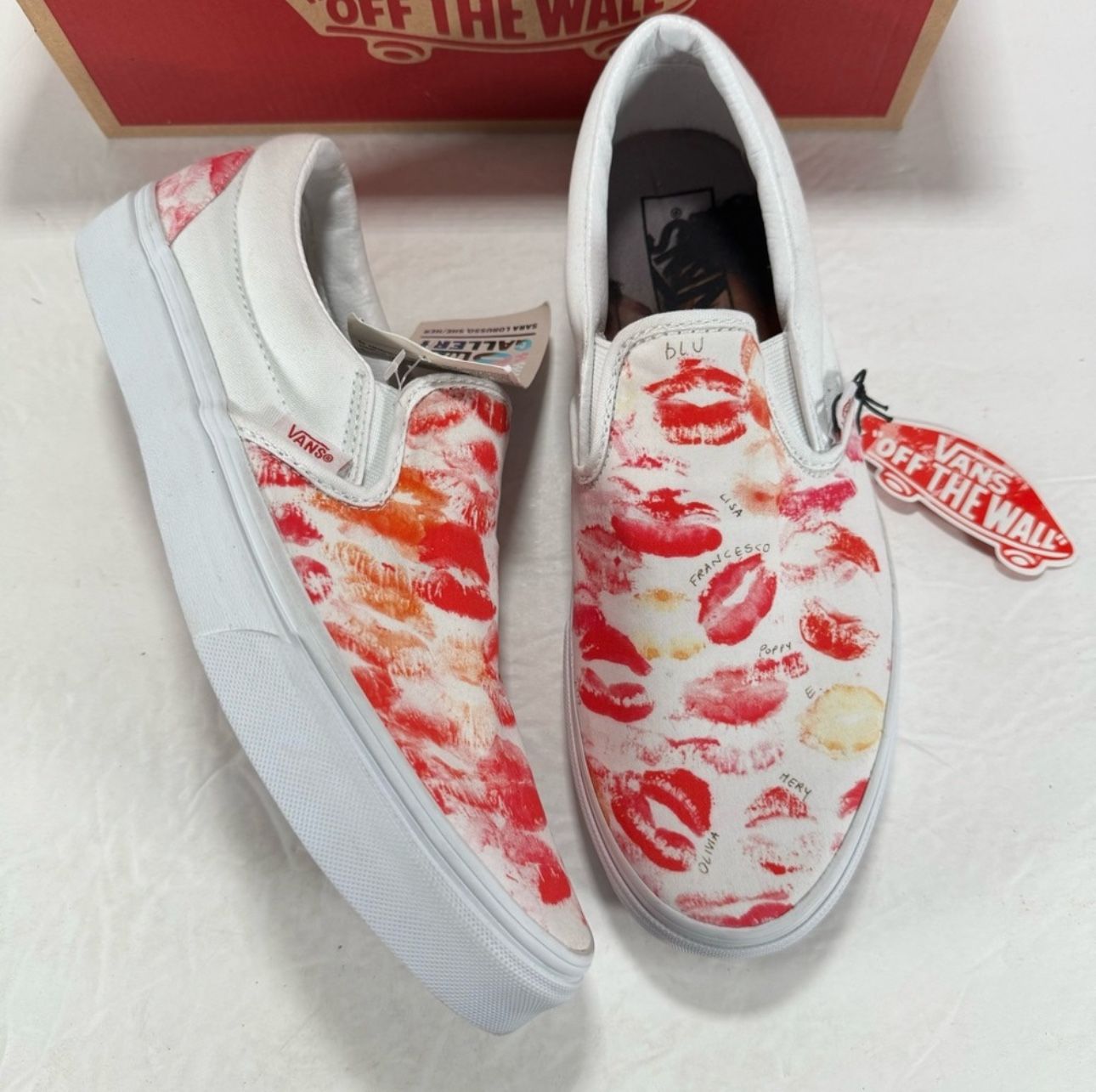 Vans Classic Slip-On Otw Gallery Sara Loruss Pride Sneakers Women 10.5 Men 9.0