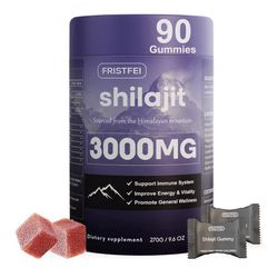 Pure Himalayan Shilajit Gummies for Men & Women - 100% Natural & Organic | 85+ Trace Minerals & Fulvic Acid | 90 Count | Individually Packaged
