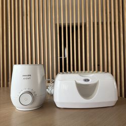 Philips bottle warmer and Munchkin wipes warmer.